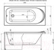Миниатюра изображения товара Ванна акриловая Aquanet Nord 150x70