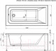 Миниатюра изображения товара Ванна акриловая Aquanet Bright 145x70