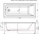 Миниатюра изображения товара Ванна акриловая Aquanet Bright 165x70
