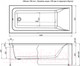 Миниатюра изображения товара Ванна акриловая Aquanet Bright 170x75