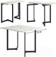 Миниатюра изображения товара Обеденный стол Millwood Арлен 2 38-76x120x76 (дуб белый Craft/металл черный)