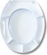 Миниатюра изображения товара Сиденье для унитаза Еврокомфорт Ракушка на белом 104-406-00 (жесткое)