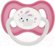 Миниатюра изображения товара Пустышка Canpol Bunny&Company латексная круглая 0-6мес / 23/277 (розовый, со светящимся колечком)