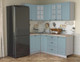 Миниатюра изображения товара Кухонный гарнитур Интерлиния Мила Деко 1.2x2.0 (океан/травертин серый)