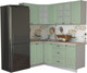 Миниатюра изображения товара Кухонный гарнитур Интерлиния Мила Деко 1.2x2.0 (мята/травертин серый)