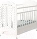 Миниатюра изображения товара Детская кроватка VDK Bonne колесо-качалка и ящик (белый)