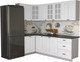 Миниатюра изображения товара Кухонный гарнитур Интерлиния Мила Деко 1.2x2.4 (белый/кастилло темный)