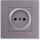 Миниатюра изображения товара Розетка Gunsan Eqona 01401500-151113 (серебристый)