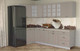 Миниатюра изображения товара Кухонный гарнитур Интерлиния Мила Деко 1.2x2.8 (луна/травертин серый)