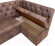 Миниатюра изображения товара Уголок кухонный мягкий Аквилон Айриш СМ правый (эмилия дарк браун)