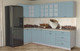Миниатюра изображения товара Кухонный гарнитур Интерлиния Мила Деко 1.2x3.0 (океан/травертин серый)