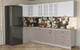 Миниатюра изображения товара Кухонный гарнитур Интерлиния Мила Деко 1.2x3.1 (белый/луна/травертин серый)
