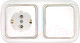 Миниатюра изображения товара Блок выключатель+розетка Bylectrica Гармония Люкс В-РЦ-495 з (белый)