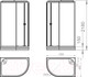 Миниатюра изображения товара Душевая кабина Domani-Spa Delight 128 L / DS01D128LLWM00 (белый/сатин-матированное стекло)