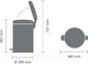 Миниатюра изображения товара Мусорное ведро Brabantia Pedal Bin NewIcon / 113987 (20л, стальной полированный)