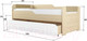 Миниатюра изображения товара Двухъярусная выдвижная кровать Аквилон Стиль №900.1 (туя светлая/кофе с молоком)
