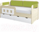 Миниатюра изображения товара Кровать-тахта детская Аквилон Стиль №800.4 (туя светлая/лайм)