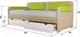 Миниатюра изображения товара Кровать-тахта Аквилон Стиль №900.4 (туя светлая/лайм)