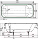 Миниатюра изображения товара Ванна чугунная Wotte Старт 170х75 / БП-э000001104