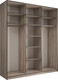 Миниатюра изображения товара Шкаф-купе Евва 24 TTG.01 / АЭП ШК.3 01 (трюфель/венге глянец)
