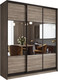 Миниатюра изображения товара Шкаф-купе Евва 24 TTG.01 / АЭП ШК.3 01 (трюфель/венге глянец)