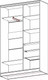 Миниатюра изображения товара Шкаф-купе Рэйгрупп 138450 YYX Elgon РГ-11.04 (ясень снежный/хром)