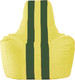 Миниатюра изображения товара Бескаркасное кресло Flagman Спортинг С1.1-452 (жёлтый/тёмно-зелёные полоски)