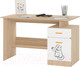 Миниатюра изображения товара Письменный стол Аквилон Кот №17 (туя светлая/белый)