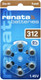 Миниатюра изображения товара Комплект батареек Renata ZA-312 BL-6 1.4V