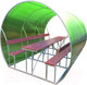 Миниатюра изображения товара Беседка КомфортПром Пион 3м с покрытием (зелёный)