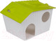 Миниатюра изображения товара Домик для клетки Voltrega 0315945 (белый/зеленый)