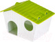 Миниатюра изображения товара Домик для клетки Voltrega 0315945 (белый/зеленый)