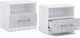 Миниатюра изображения товара Комплект прикроватных тумб Империал Аврора (белый/ателье светлый)