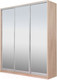 Миниатюра изображения товара Шкаф-купе Рэйгрупп 203450 TTX Elgon РГ-08.04 (дуб торонто/хром)