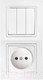 Миниатюра изображения товара Блок выключатель+розетка Bylectrica Уют 3В-РЦ-728 (белый)