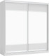 Миниатюра изображения товара Шкаф-купе Кортекс-мебель Сенатор ШК12 Геометрия ДСП с зеркалом (белый)