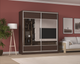 Миниатюра изображения товара Шкаф-купе Кортекс-мебель Сенатор ШК12 Геометрия ДСП с зеркалом (венге)