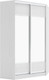 Миниатюра изображения товара Шкаф-купе Кортекс-мебель Сенатор ШК30 Геометрия ДСП с зеркалом (белый)