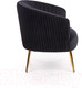 Миниатюра изображения товара Кресло мягкое Halmar Crown (черный/золото)