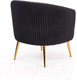 Миниатюра изображения товара Кресло мягкое Halmar Crown (черный/золото)