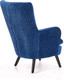 Миниатюра изображения товара Кресло мягкое Halmar Ravel (темно-синий/черный)