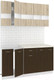 Миниатюра изображения товара Кухонный гарнитур Кортекс-мебель Корнелия Экстра 1.5м (дуб сонома/венге/мадрид)