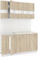 Миниатюра изображения товара Кухонный гарнитур Кортекс-мебель Корнелия Экстра 1.5м (дуб сонома/марсель)
