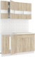 Миниатюра изображения товара Кухонный гарнитур Кортекс-мебель Корнелия Экстра 1.4м (дуб сонома/королевский опал)
