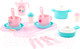 Миниатюра изображения товара Набор игрушечной посуды Полесье Хозяюшка с подносом / 80462 (на 2 персоны)