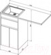 Миниатюра изображения товара Тумба под умывальник Aquanet Токио 48 / 237744 (с ящиком)