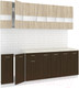 Миниатюра изображения товара Кухонный гарнитур Кортекс-мебель Корнелия Экстра 2.2м (дуб сонома/венге/королевский опал)
