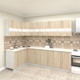 Миниатюра изображения товара Кухонный гарнитур Кортекс-мебель Корнелия Экстра 1.5x2.7м (дуб сонома/марсель)