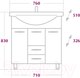 Миниатюра изображения товара Тумба с умывальником Onika Моника 75.17 (107502 + 1WH110259)