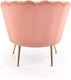 Миниатюра изображения товара Кресло мягкое Halmar Amorinito (светло-розовый/золото)
